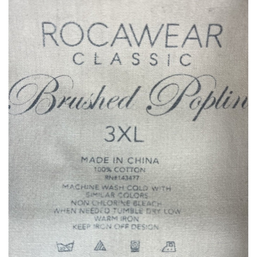 ROCAWEAR Classic Shirt Mens 3XL Orange Fresh 2 Death Brushed Poplin Y2K Lng Slv - Picture 2 of 10